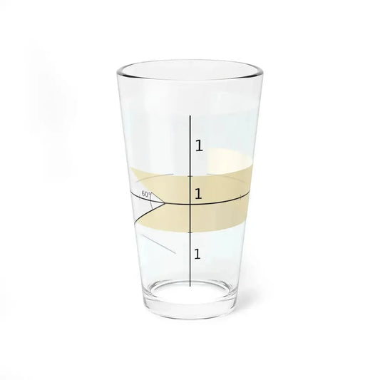 Construction sheet of Bahamas flag (Bahamas) Pint Glass 16oz 16oz - Go Mug Yourself