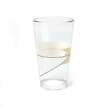 Construction sheet of Bahamas flag (Bahamas) Pint Glass 16oz - Go Mug Yourself
