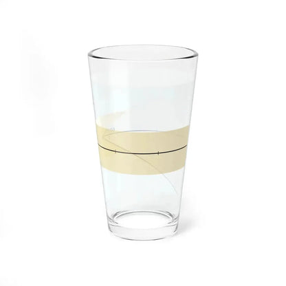 Construction sheet of Bahamas flag (Bahamas) Pint Glass 16oz - Go Mug Yourself