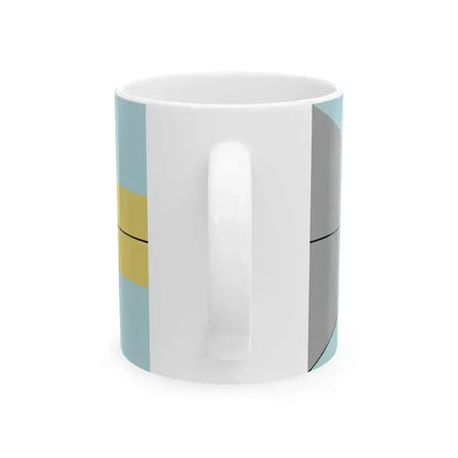 Construction sheet of Bahamas flag (Bahamas) White Coffee Mug - Go Mug Yourself