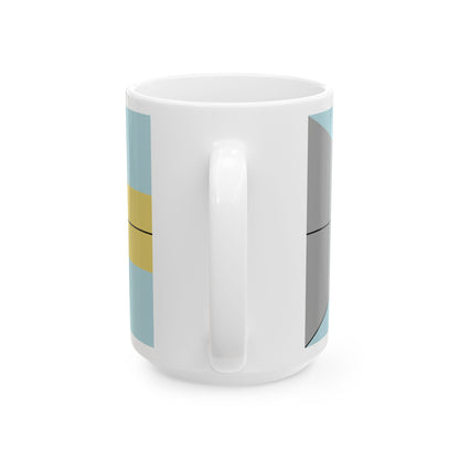 Construction sheet of Bahamas flag (Bahamas) White Coffee Mug-Go Mug Yourself