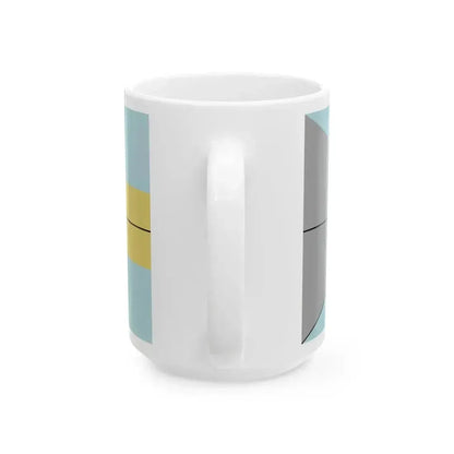 Construction sheet of Bahamas flag (Bahamas) White Coffee Mug - Go Mug Yourself