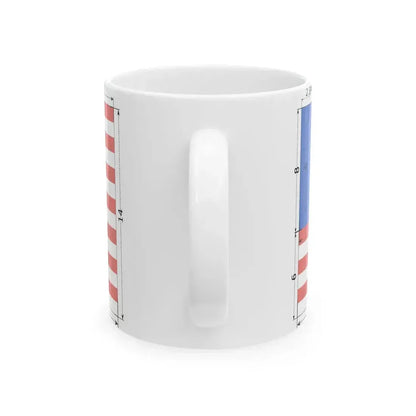 Construction sheet of Flag of Malaysia (Malaysia) White Coffee Mug - Go Mug Yourself