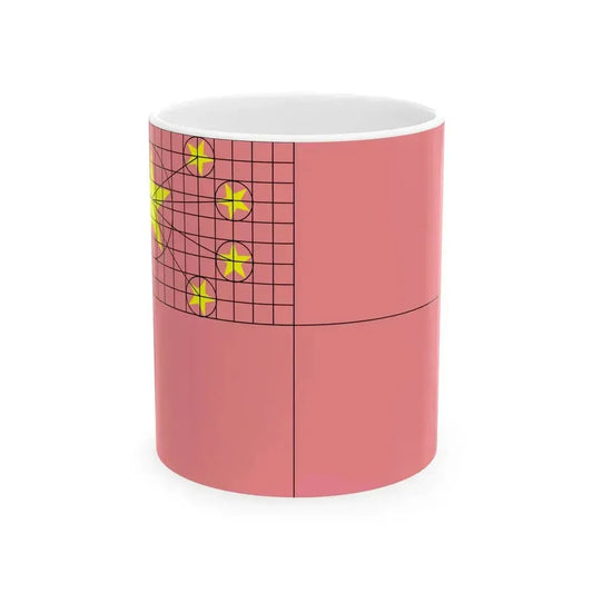 Construction sheet of Flag of the Peoples Republic of China (China) White Coffee Mug 11oz - Go Mug Yourself