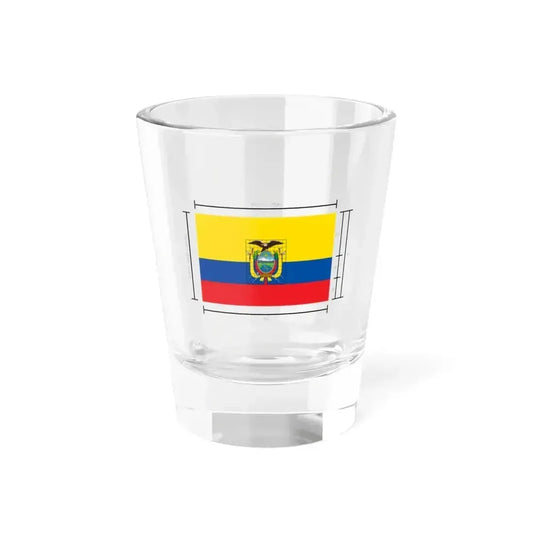 Construction sheet of the Ecuador flag es (Ecuador) Shot Glass 1.5oz 1.5oz - Go Mug Yourself