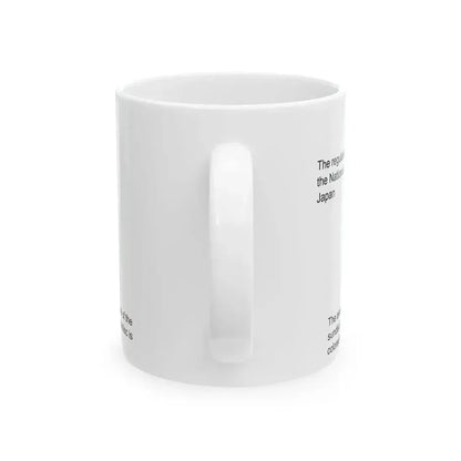 Construction sheet of the Japanese flag EN (Japan) White Coffee Mug - Go Mug Yourself