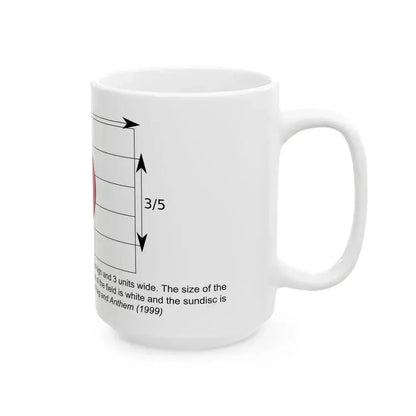 Construction sheet of the Japanese flag EN (Japan) White Coffee Mug - Go Mug Yourself