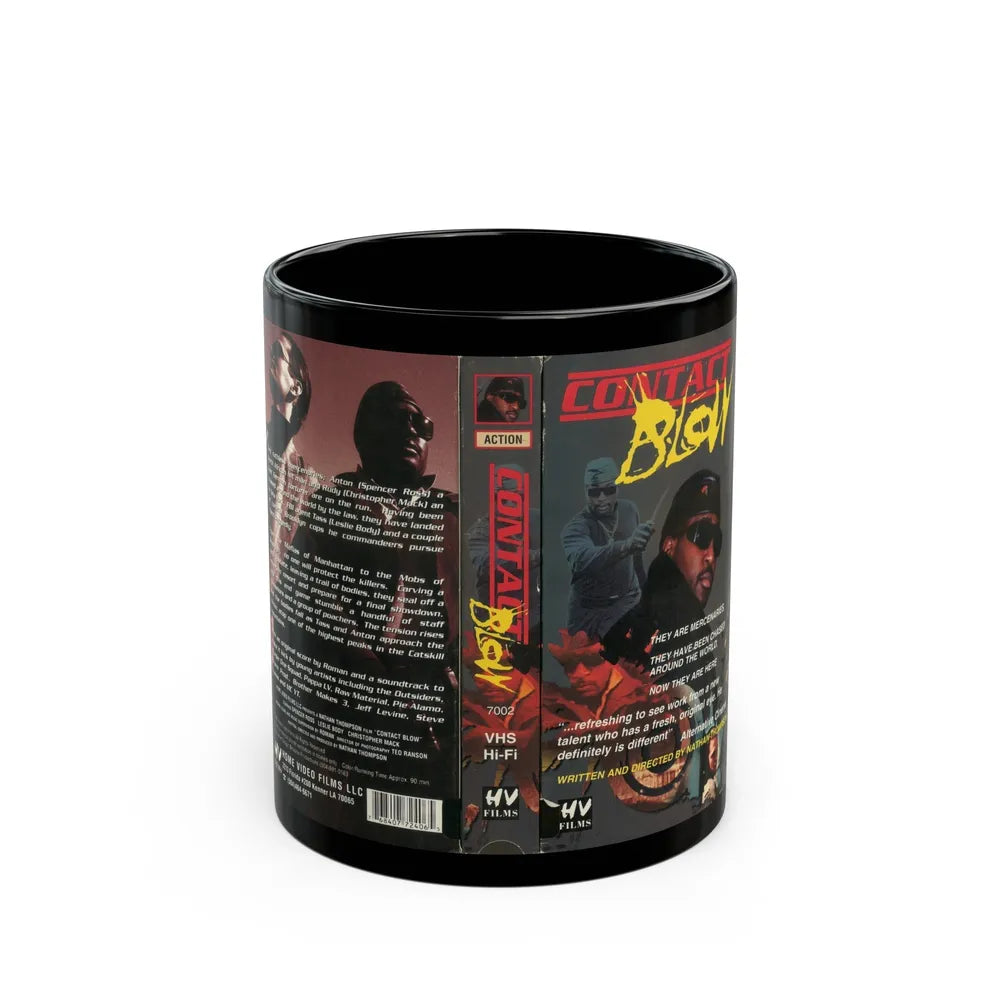 CONTACT BLOW (VHS COVER) - Black Coffee Mug-11oz-Go Mug Yourself