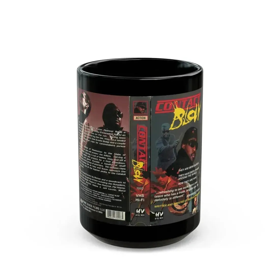 CONTACT BLOW (VHS COVER) - Black Coffee Mug 15oz - Go Mug Yourself