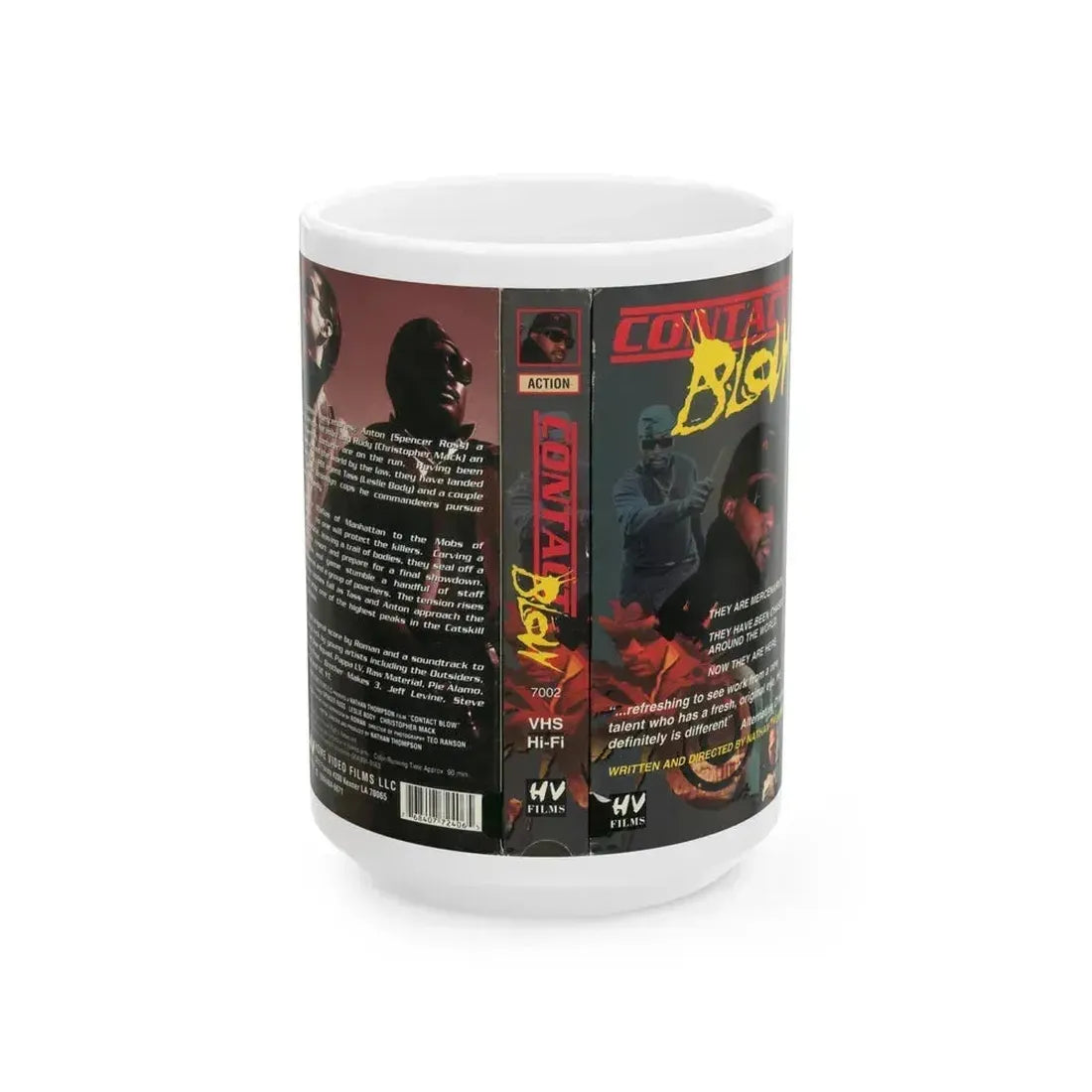 CONTACT BLOW (VHS COVER) - White Coffee Mug 15oz - Go Mug Yourself