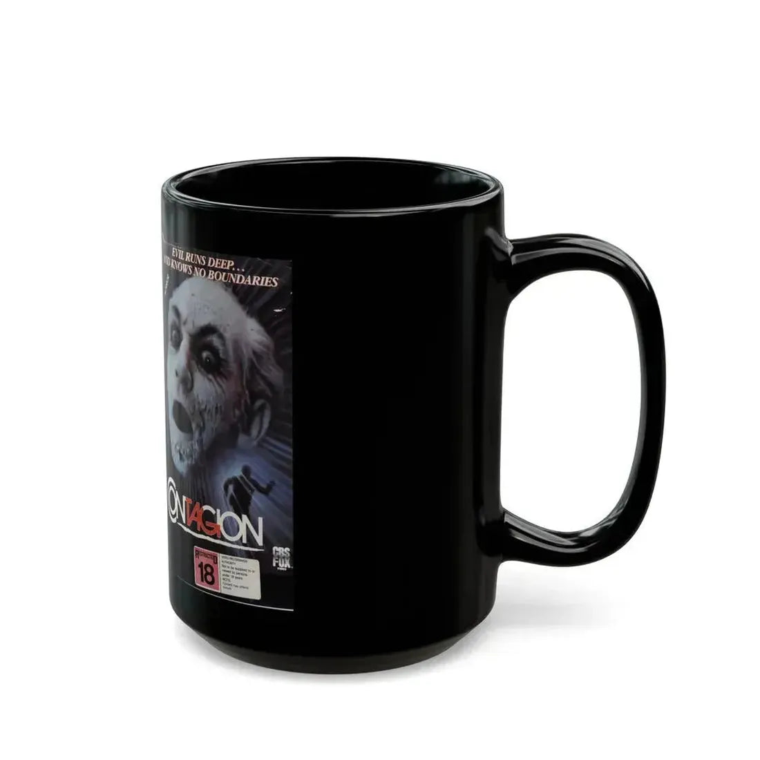 CONTAGION AMALGAMATED VIDEO (VHS COVER) - Black Coffee Mug - Go Mug Yourself