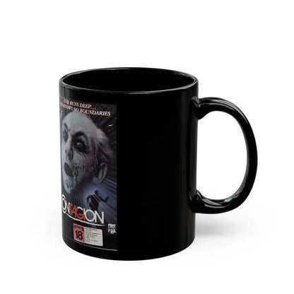CONTAGION AMALGAMATED VIDEO (VHS COVER) - Black Coffee Mug - Go Mug Yourself