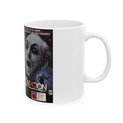 CONTAGION AMALGAMATED VIDEO (VHS COVER) - White Coffee Mug - Go Mug Yourself