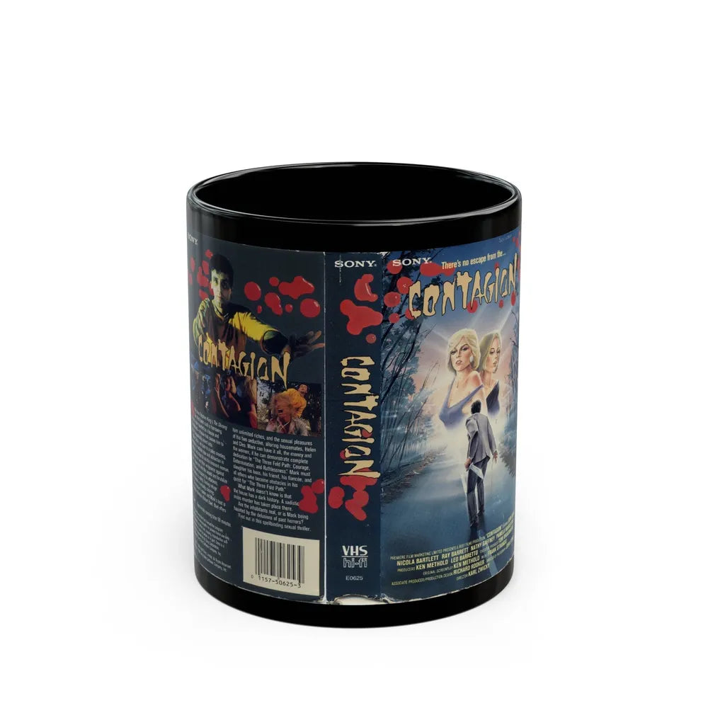 CONTAGION (VHS COVER) - Black Coffee Mug-11oz-Go Mug Yourself