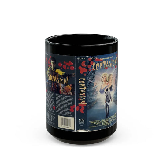 CONTAGION (VHS COVER) - Black Coffee Mug-15oz-Go Mug Yourself