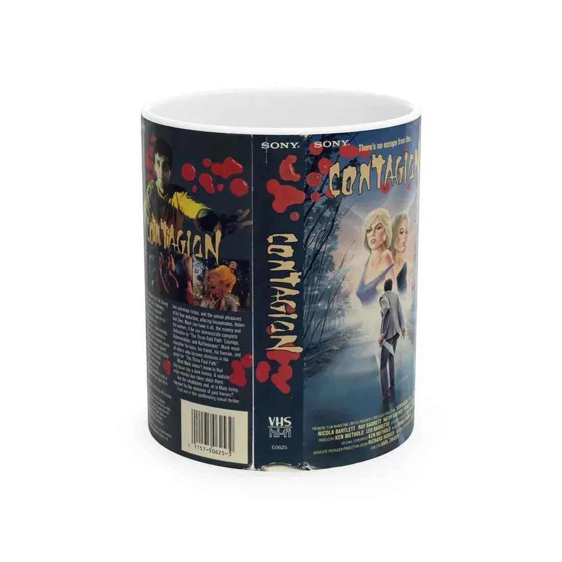 CONTAGION (VHS COVER) - White Coffee Mug 11oz - Go Mug Yourself