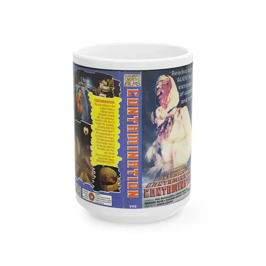 CONTAMINATION (VHS COVER) - White Coffee Mug 15oz - Go Mug Yourself