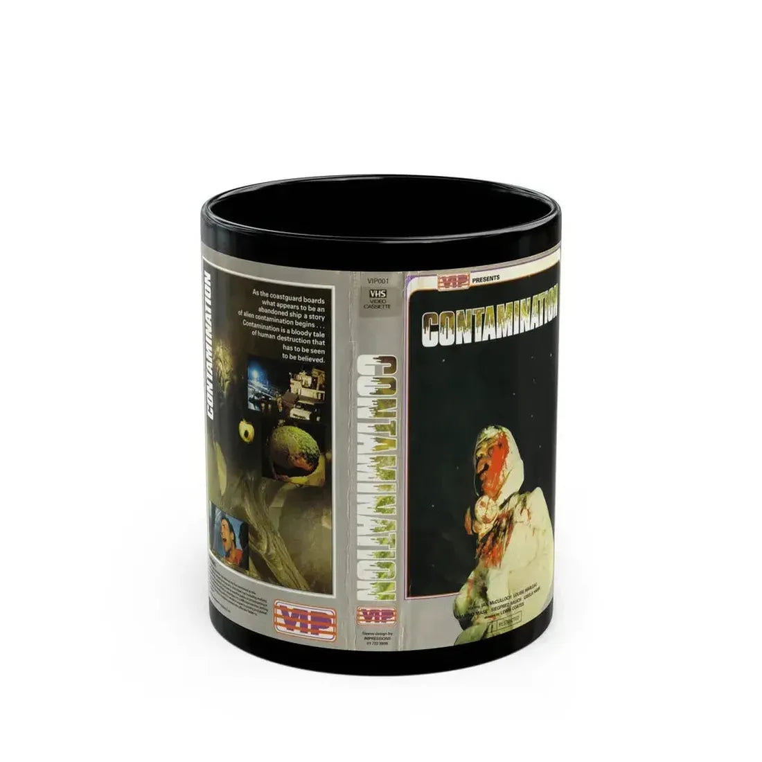 CONTAMINATION VIP (VHS COVER) - Black Coffee Mug 11oz - Go Mug Yourself