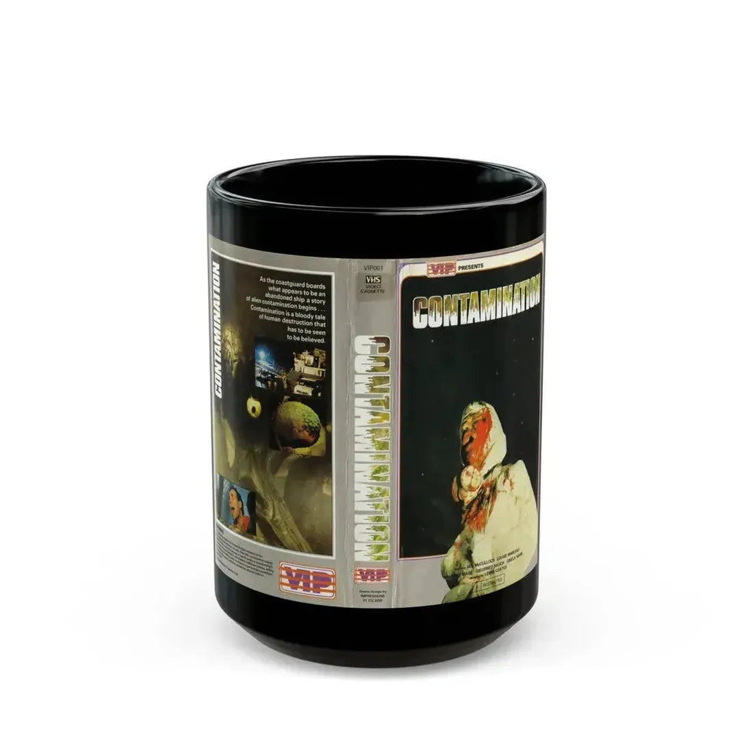 CONTAMINATION VIP (VHS COVER) - Black Coffee Mug 15oz - Go Mug Yourself