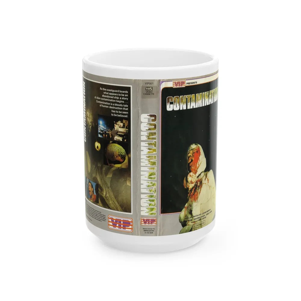 CONTAMINATION VIP (VHS COVER) - White Coffee Mug-15oz-Go Mug Yourself