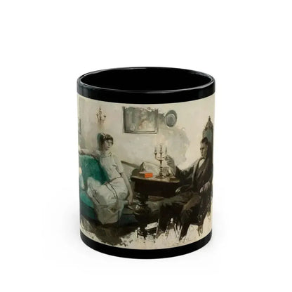 Contemplation, story illustration, 1925 - Black Coffee Mug 11oz - Go Mug Yourself