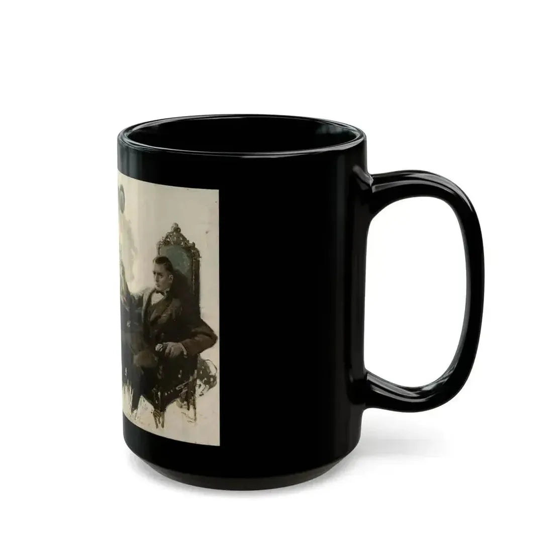 Contemplation, story illustration, 1925 - Black Coffee Mug - Go Mug Yourself