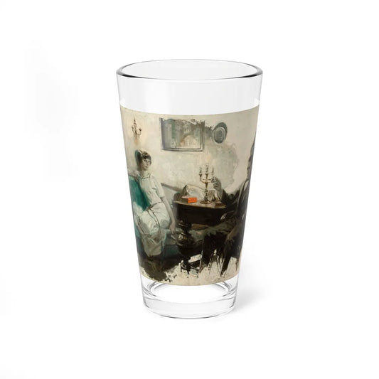 Contemplation, story illustration, 1925 - Pint Glass 16oz-16oz-Go Mug Yourself