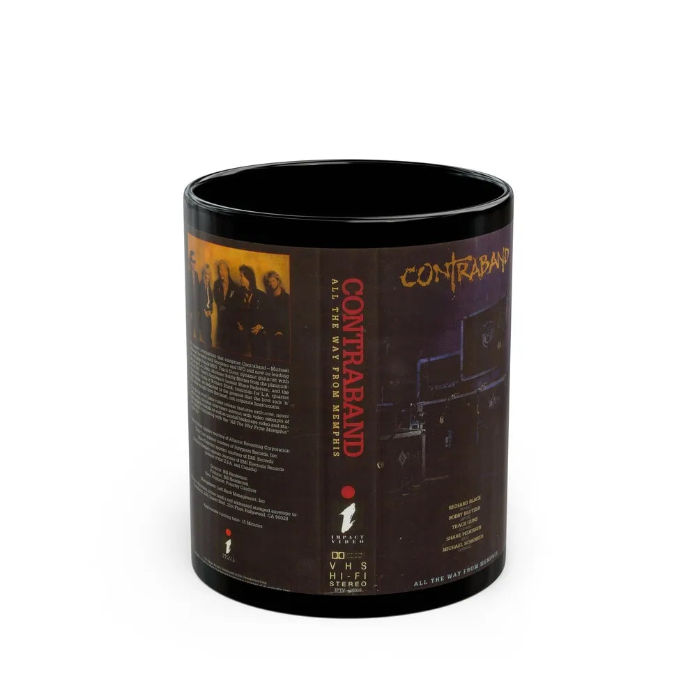 CONTRABAND ALL THE WAY FROM MEMPHIS (VHS COVER) - Black Coffee Mug-11oz-Go Mug Yourself