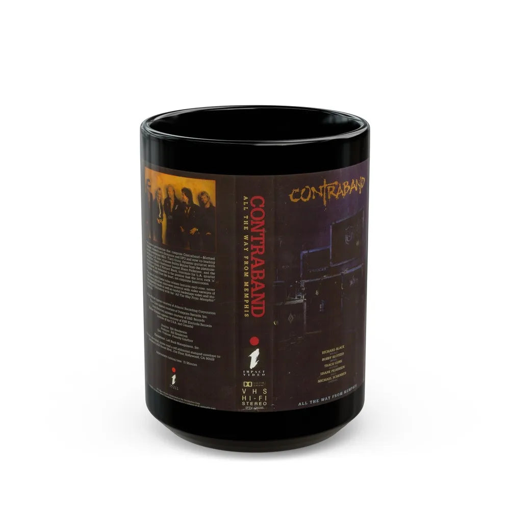 CONTRABAND ALL THE WAY FROM MEMPHIS (VHS COVER) - Black Coffee Mug-15oz-Go Mug Yourself