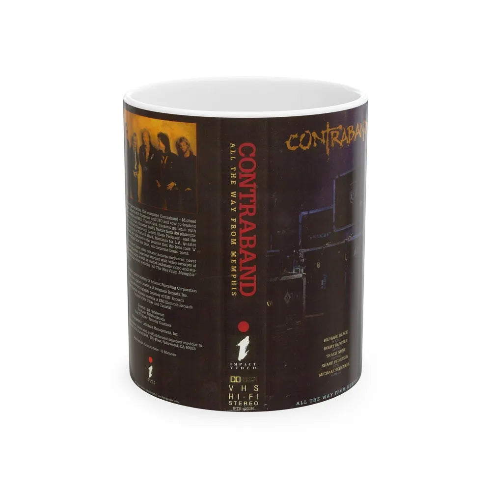 CONTRABAND ALL THE WAY FROM MEMPHIS (VHS COVER) - White Coffee Mug-11oz-Go Mug Yourself