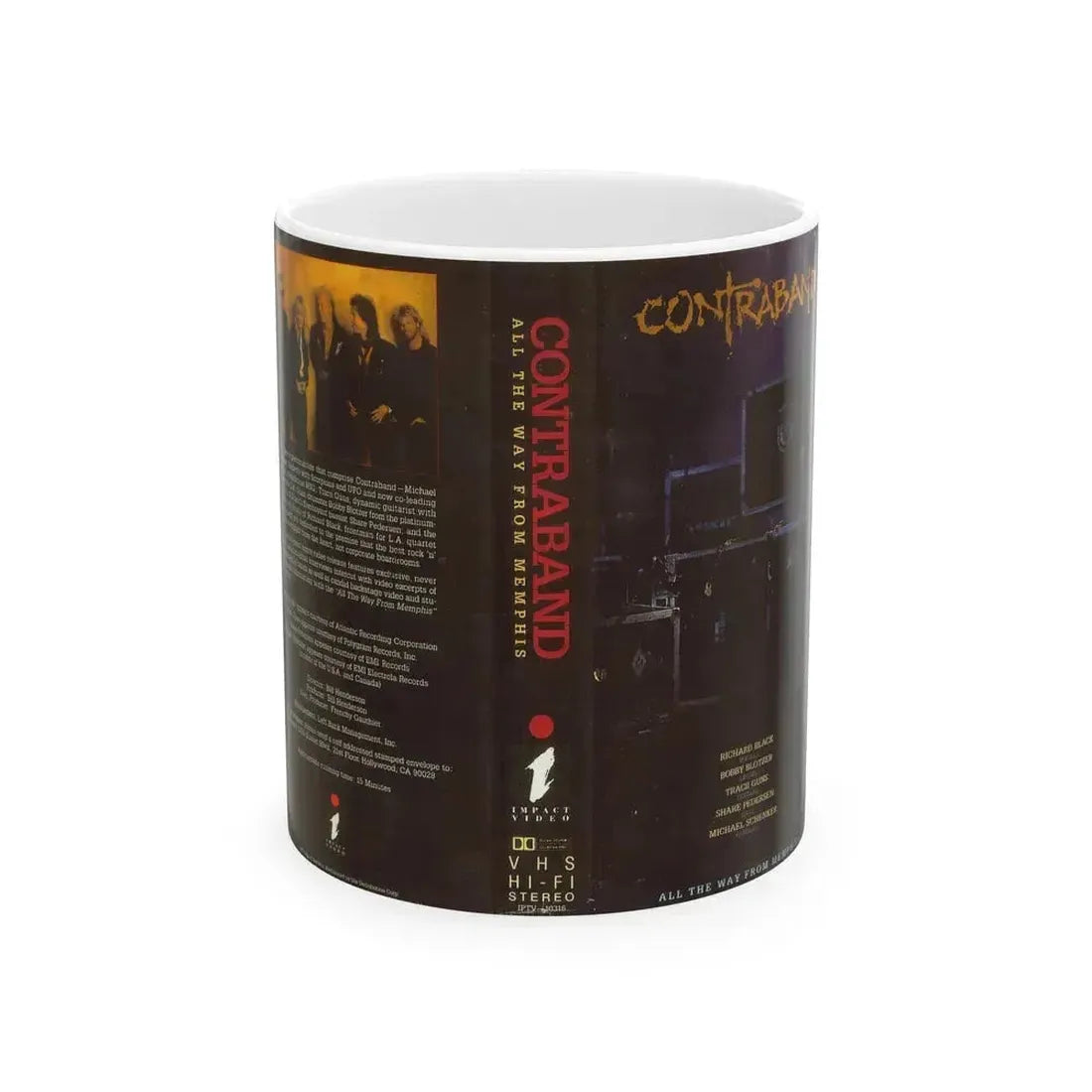 CONTRABAND ALL THE WAY FROM MEMPHIS (VHS COVER) - White Coffee Mug 11oz - Go Mug Yourself