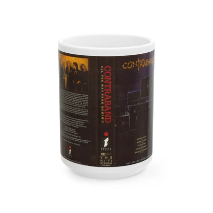 CONTRABAND ALL THE WAY FROM MEMPHIS (VHS COVER) - White Coffee Mug-15oz-Go Mug Yourself