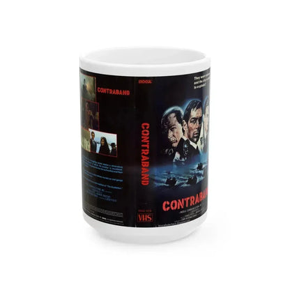 CONTRABAND (VHS COVER) - White Coffee Mug 15oz - Go Mug Yourself