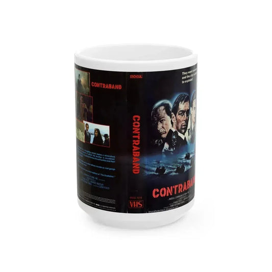 CONTRABAND (VHS COVER) - White Coffee Mug 15oz - Go Mug Yourself