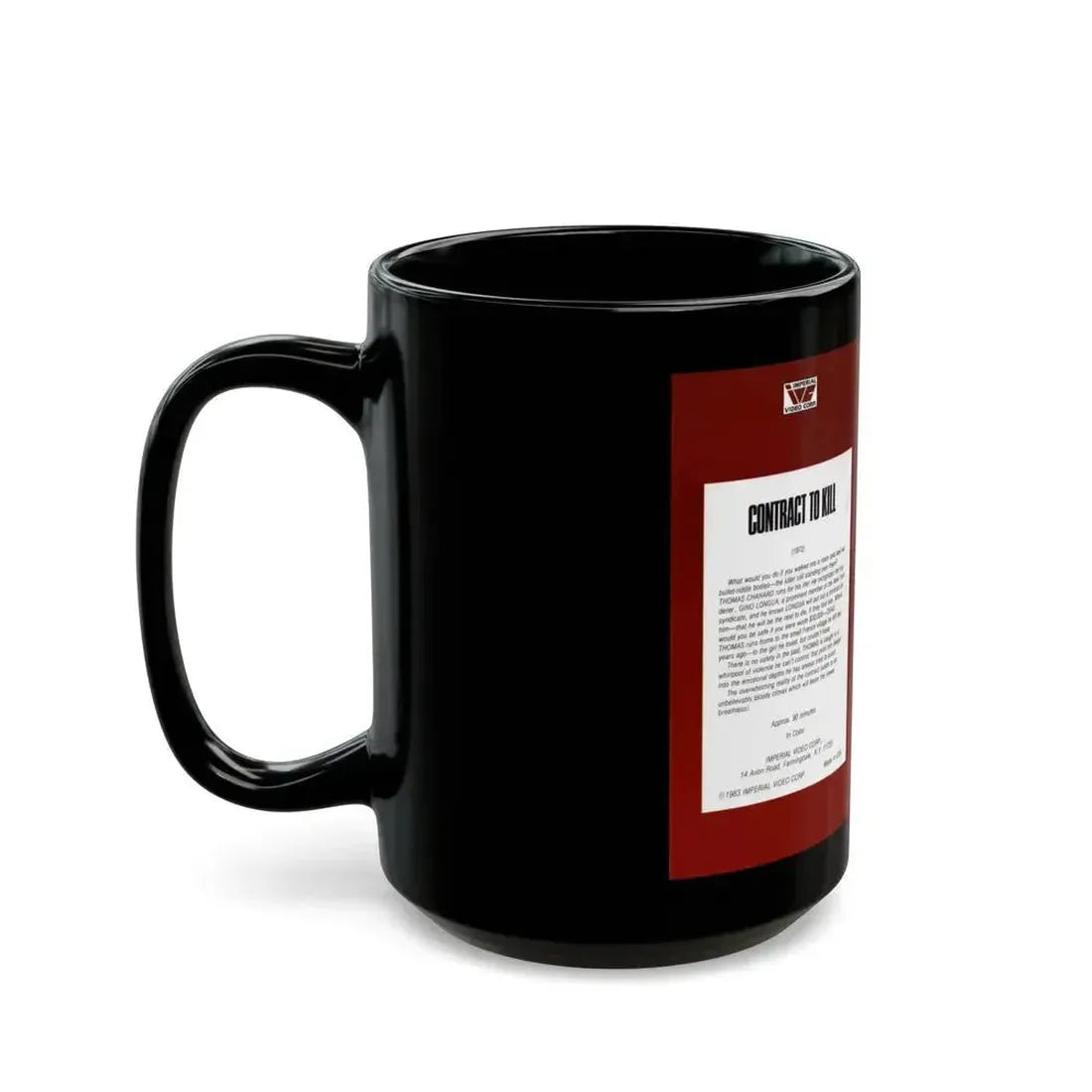 CONTRACT TO KILL (VHS COVER) - Black Coffee Mug - Go Mug Yourself