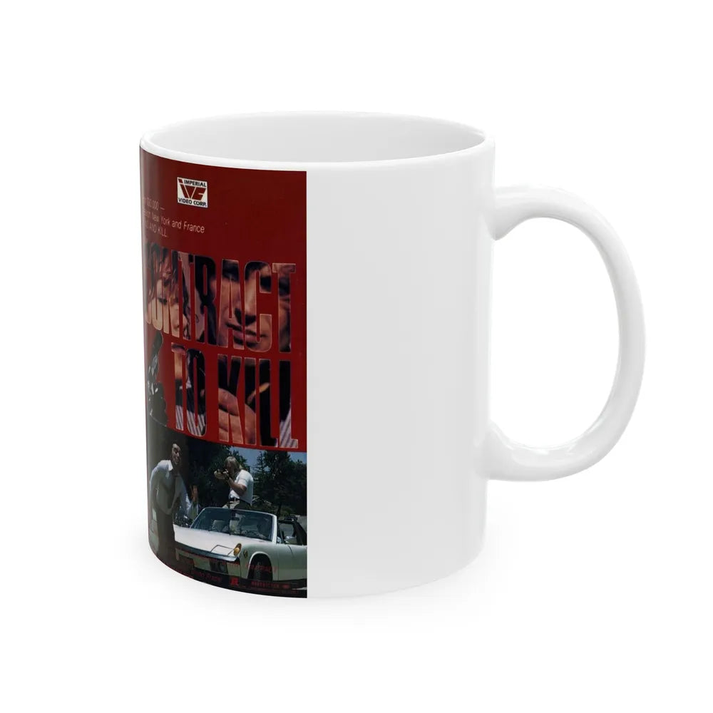 CONTRACT TO KILL (VHS COVER) - White Coffee Mug-Go Mug Yourself