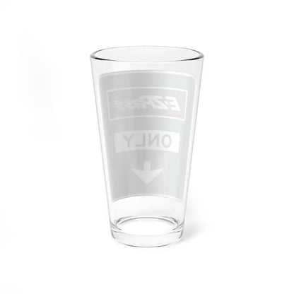 Conventional Toll Plaza Advance Sign 1 (Delaware) (Road Sign) Pint Glass 16oz - Go Mug Yourself