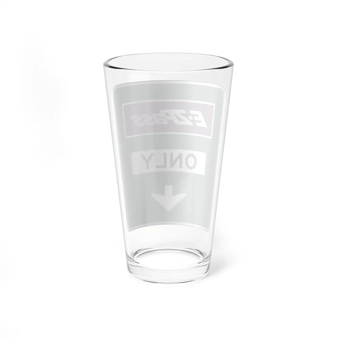 Conventional Toll Plaza Advance Sign 1 (New Jersey) (Road Sign) Pint Glass 16oz - Go Mug Yourself