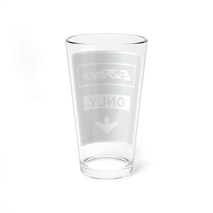 Conventional Toll Plaza Advance Sign 1 (New Jersey) (Road Sign) Pint Glass 16oz - Go Mug Yourself
