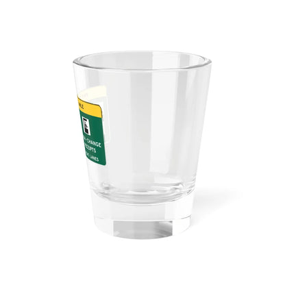 Conventional Toll Plaza Advance Sign 2 (Maryland) (Road Sign) Shot Glass 1.5oz - Go Mug Yourself