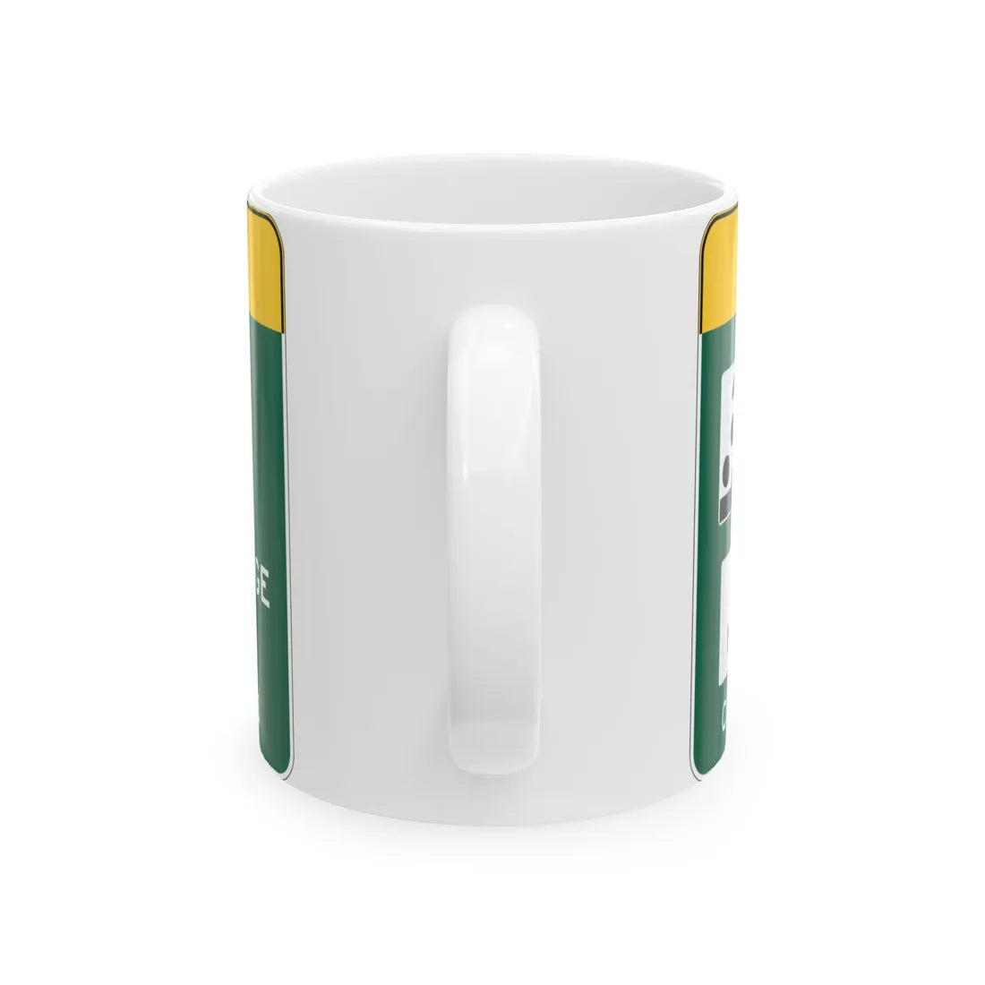 Conventional Toll Plaza Advance Sign 2 (New Jersey) (Road Sign) White Coffee Mug - Go Mug Yourself