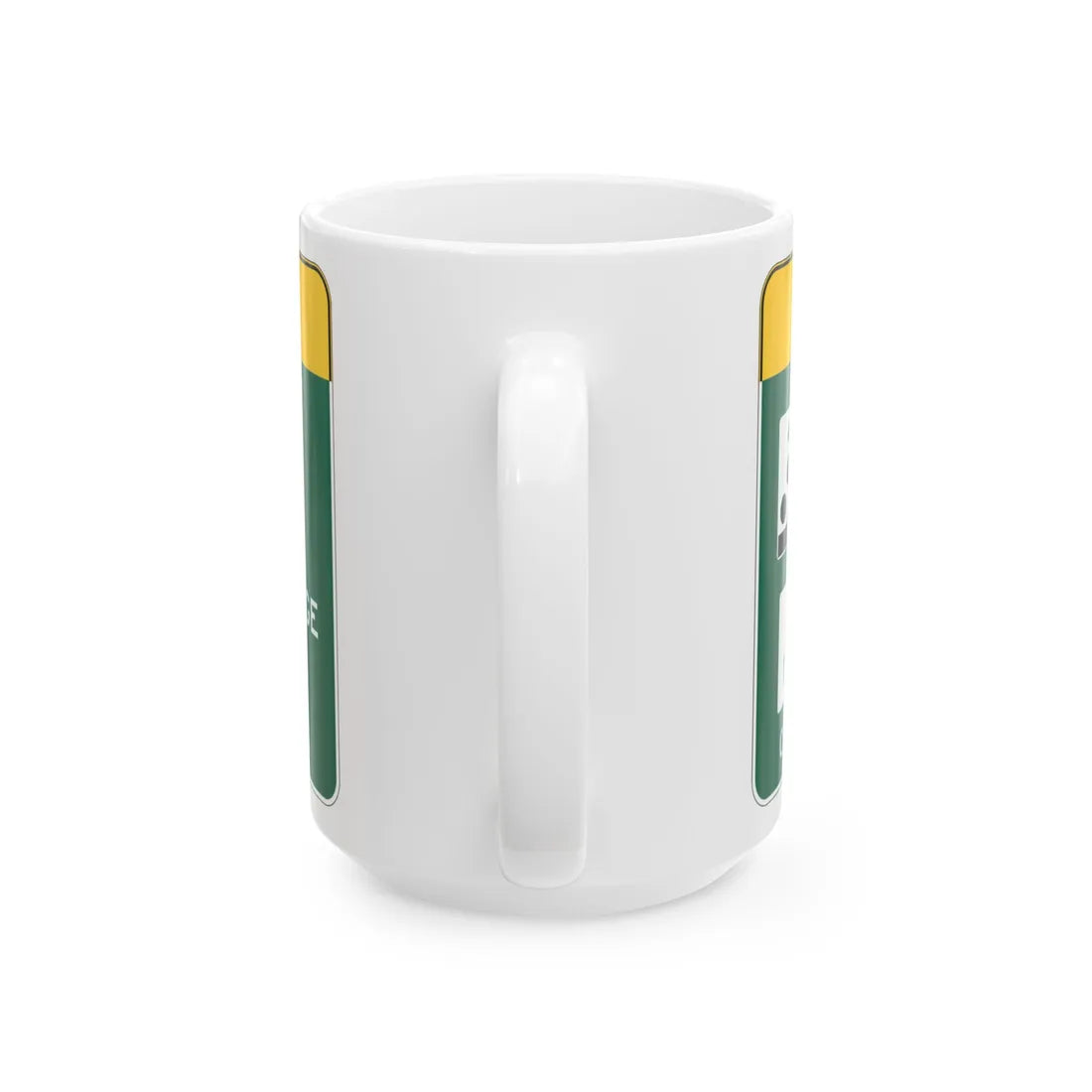 Conventional Toll Plaza Advance Sign 2 (New Jersey) (Road Sign) White Coffee Mug - Go Mug Yourself