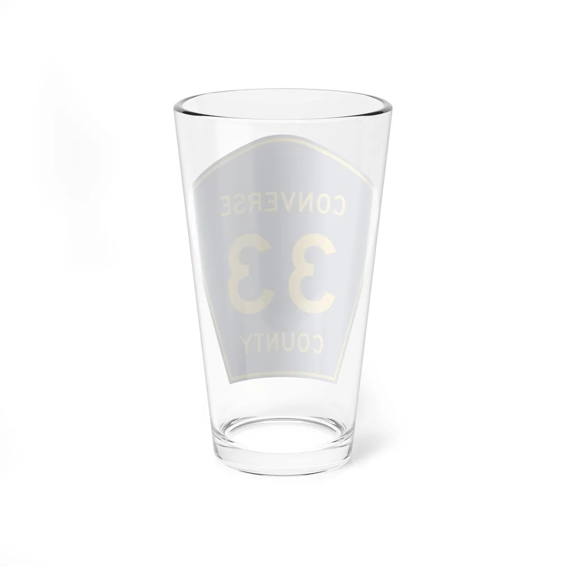 Converse County Road 33 WY (Wyoming) (Road Sign) Pint Glass 16oz - Go Mug Yourself