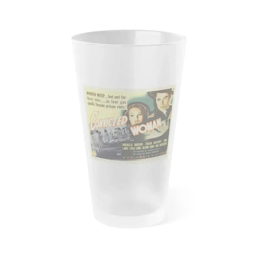 CONVICTED WOMAN 1940 Movie Poster - Frosted Pint Glass 16oz 16oz Frosted - Go Mug Yourself