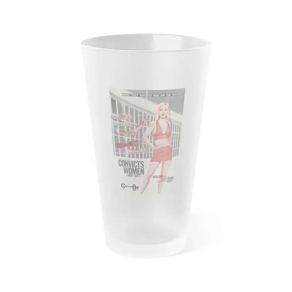 CONVICTS WOMEN 1974 Movie Poster - Frosted Pint Glass 16oz-16oz-Frosted-Go Mug Yourself