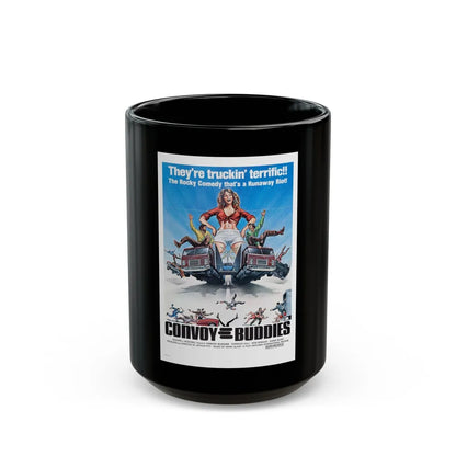 CONVOY BUDDIES 1975 Movie Poster - Black Coffee Mug-15oz-Go Mug Yourself