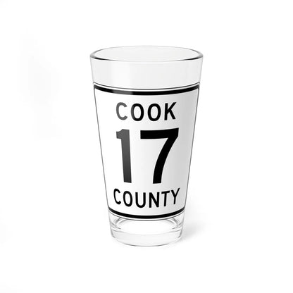 Cook County 17 MN (Minnesota) (Road Sign) Pint Glass 16oz 16oz - Go Mug Yourself