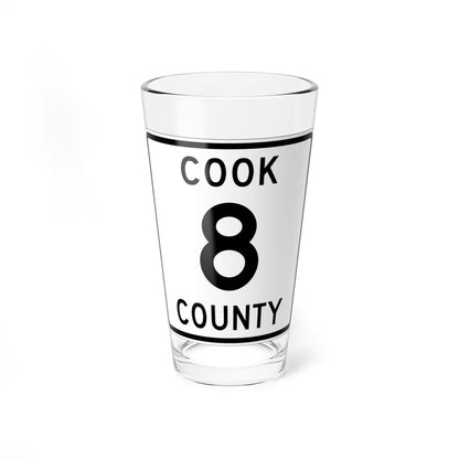 Cook County 8 MN (Minnesota) (Road Sign) Pint Glass 16oz 16oz - Go Mug Yourself
