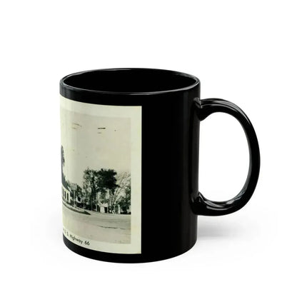 Cooks Court East of Tulsa on U S Highway 66 (Greeting Postcards) Black Coffee Mug - Go Mug Yourself