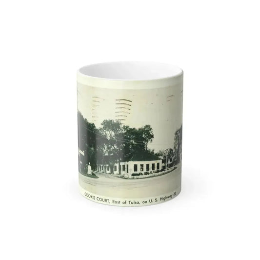 Cooks Court East of Tulsa on U S Highway 66 (Greeting Postcards) Color Changing Mug 11oz 11oz - Go Mug Yourself